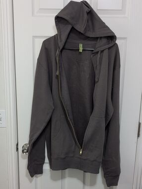NWOT ECONSCIOUS Organic Cotton Zip Hoodie Charcoal Mens XXL EC5650